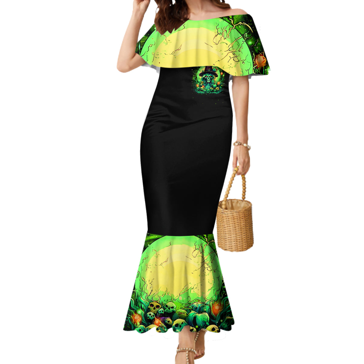 Witch Skull Mermaid Dress We Are The Granddaughters Of The Witches - Wonder Print Shop
