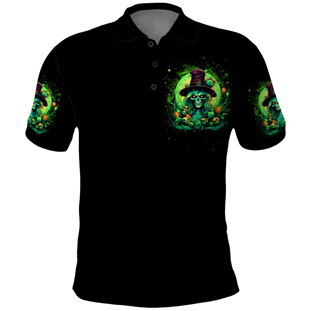 Witch Skull Polo Shirt We Are The Granddaughters Of The Witches - Wonder Print Shop