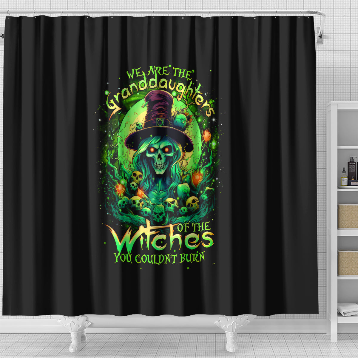 witch-skull-shower-curtain-we-are-the-granddaughters-of-the-witches