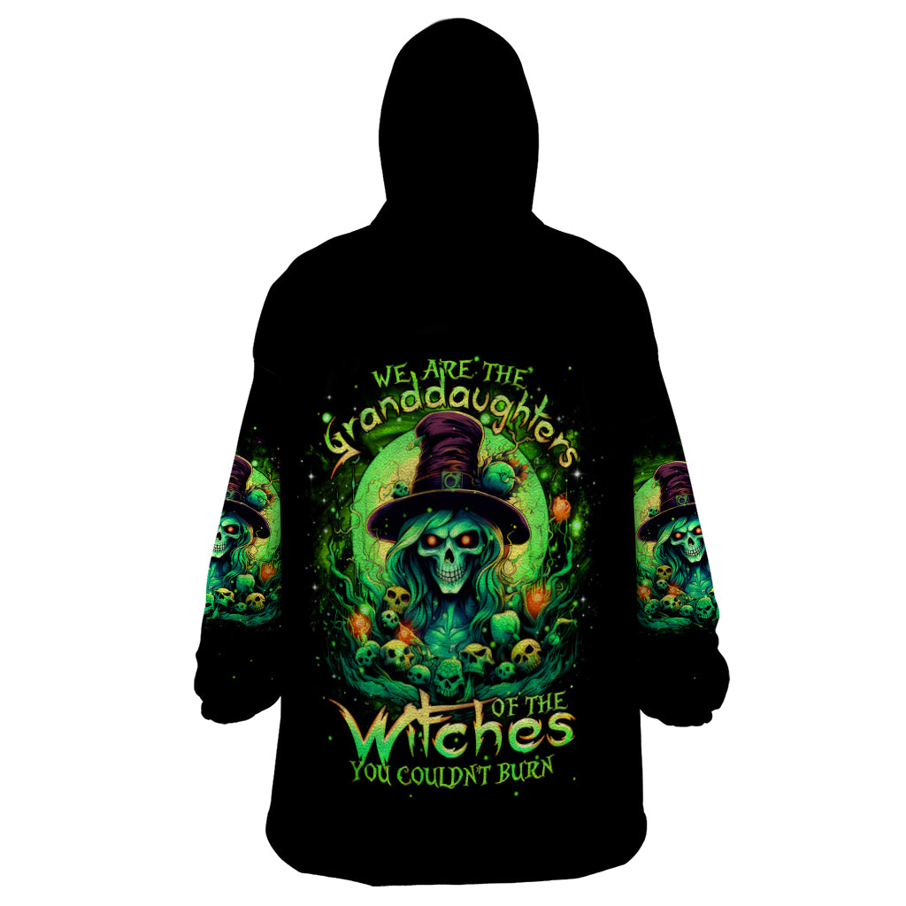 Witch Skull Wearable Blanket Hoodie We Are The Granddaughters Of The Witches - Wonder Print Shop