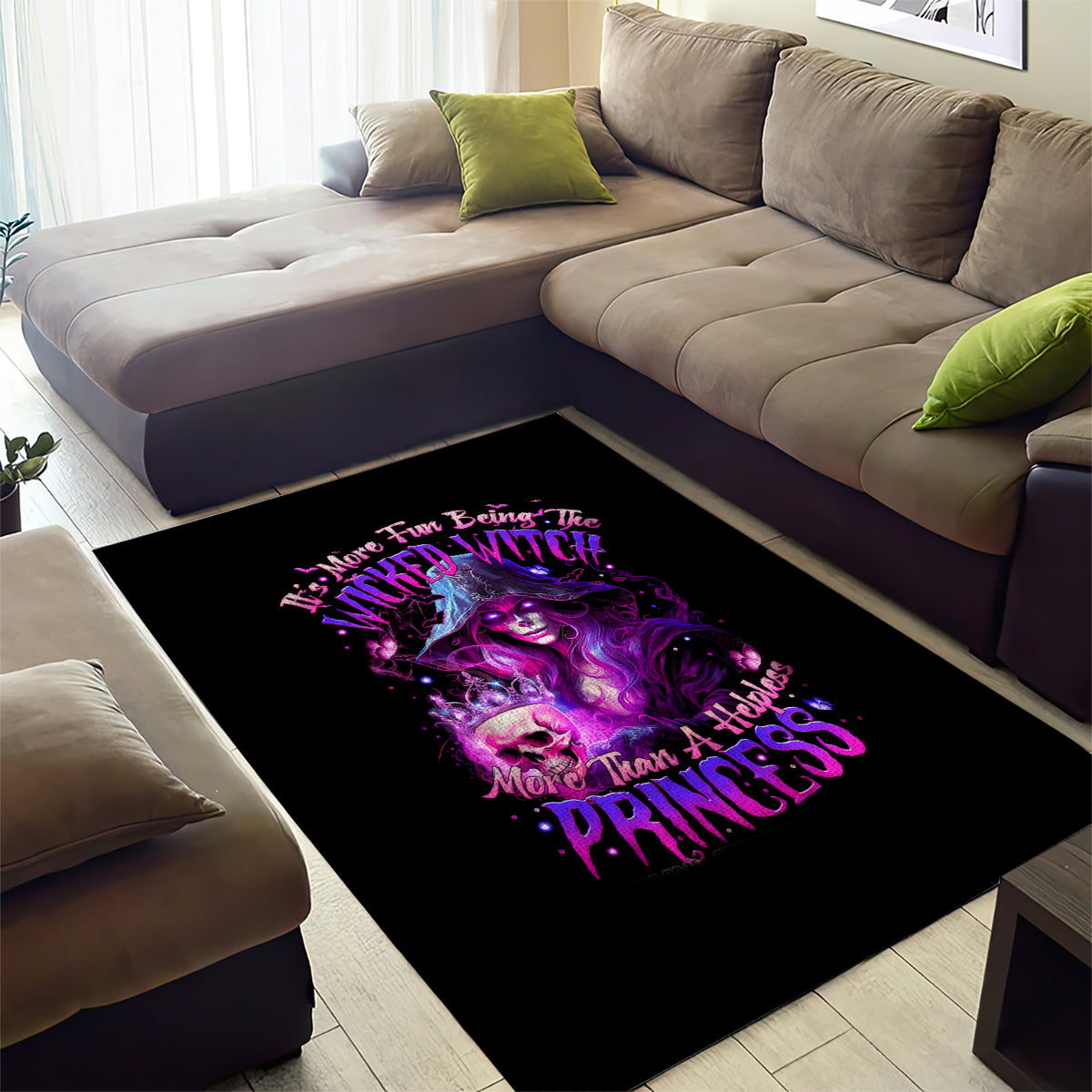 Witch Skull Area Rug It's More Fun Being The Wicked Witch - Wonder Print Shop