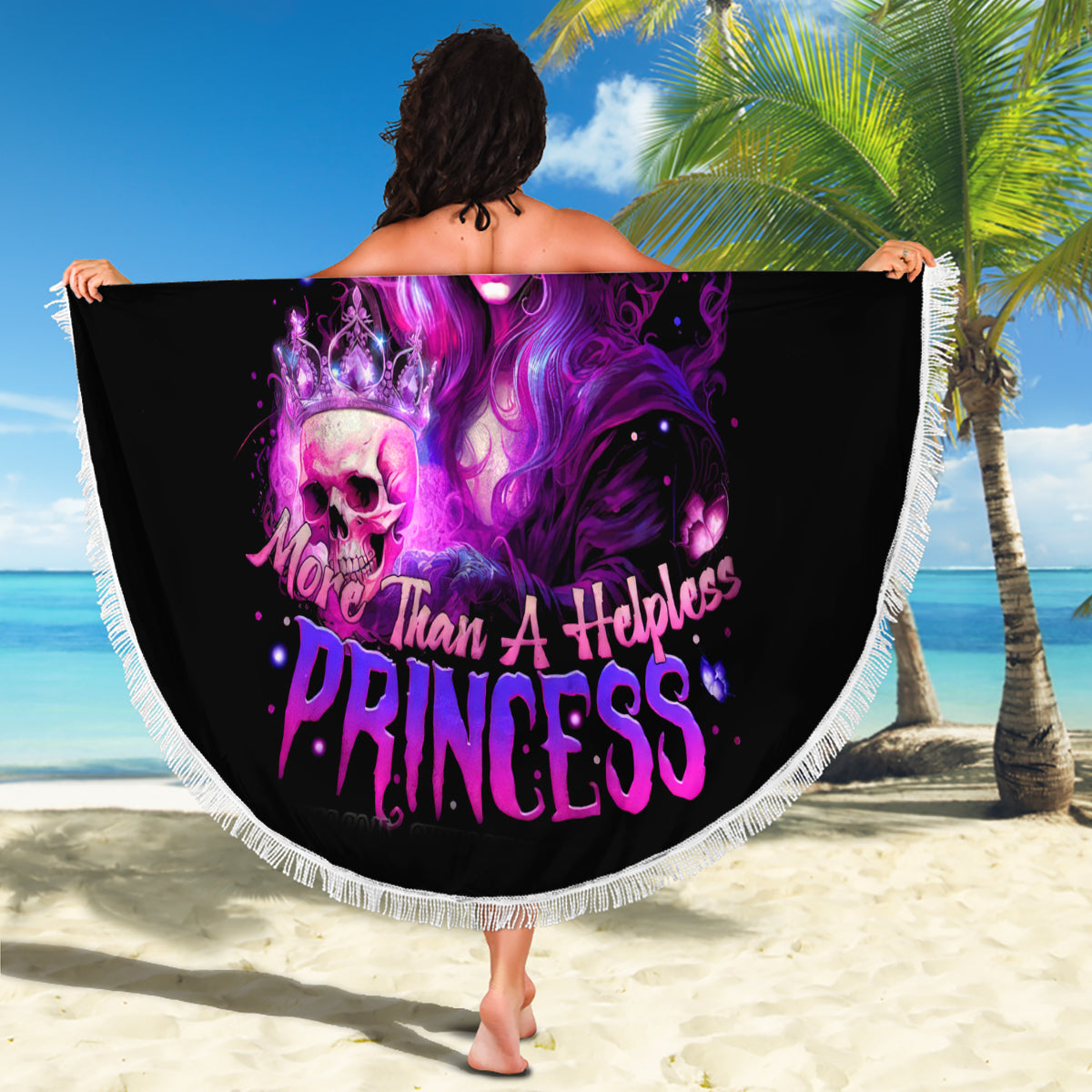 Witch Skull Beach Blanket It's More Fun Being The Wicked Witch - Wonder Print Shop