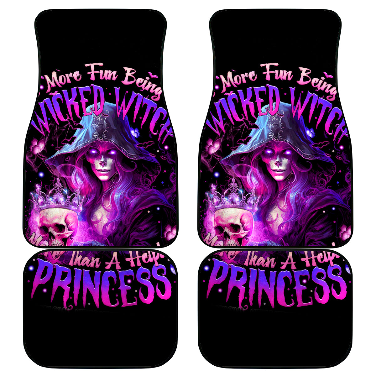 Witch Skull Car Mats It's More Fun Being The Wicked Witch - Wonder Print Shop