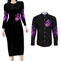 Witch Skull Couples Matching Long Sleeve Bodycon Dress and Long Sleeve Button Shirt It's More Fun Being The Wicked Witch - Wonder Print Shop