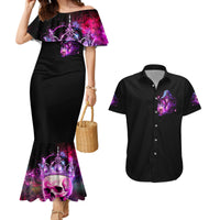 Witch Skull Couples Matching Mermaid Dress and Hawaiian Shirt It's More Fun Being The Wicked Witch - Wonder Print Shop