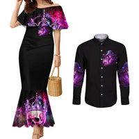 Witch Skull Couples Matching Mermaid Dress and Long Sleeve Button Shirt It's More Fun Being The Wicked Witch DT01