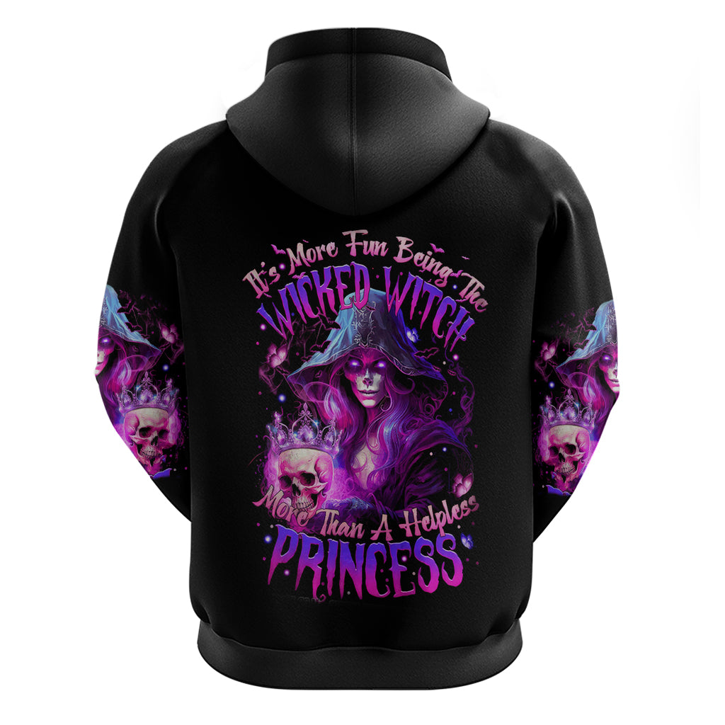 Witch Skull Hoodie It's More Fun Being The Wicked Witch - Wonder Print Shop