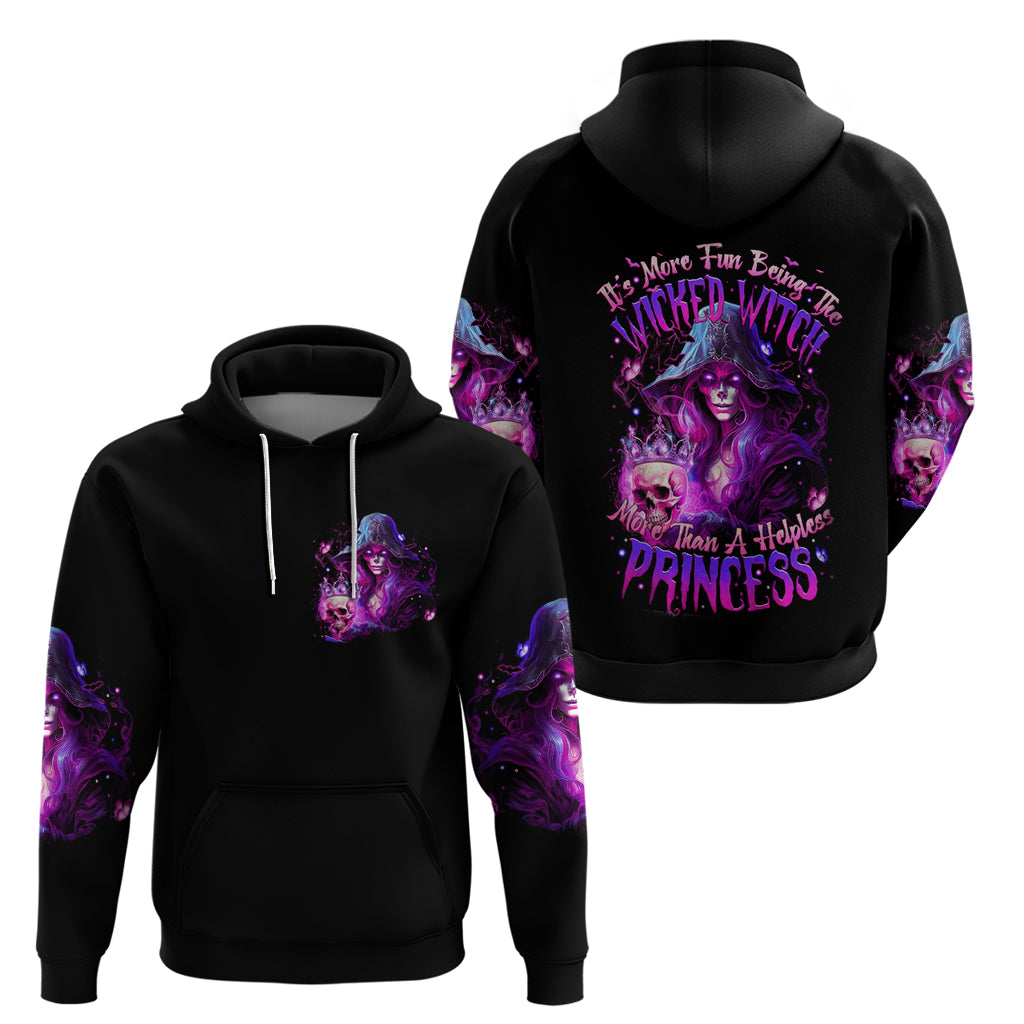 Witch Skull Hoodie It's More Fun Being The Wicked Witch - Wonder Print Shop
