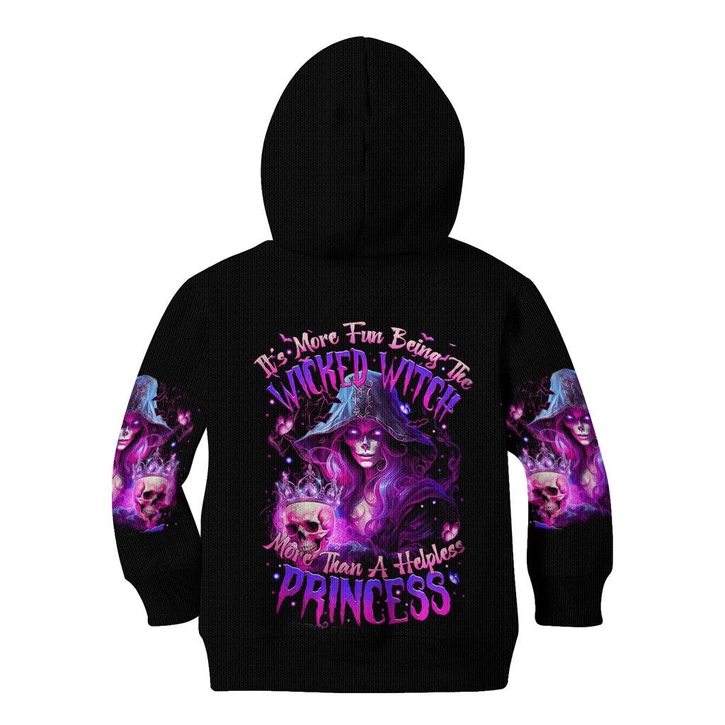 Witch Skull Kid Hoodie It's More Fun Being The Wicked Witch - Wonder Print Shop