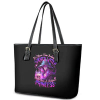Witch Skull Leather Tote Bag It's More Fun Being The Wicked Witch - Wonder Print Shop