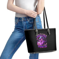 Witch Skull Leather Tote Bag It's More Fun Being The Wicked Witch - Wonder Print Shop