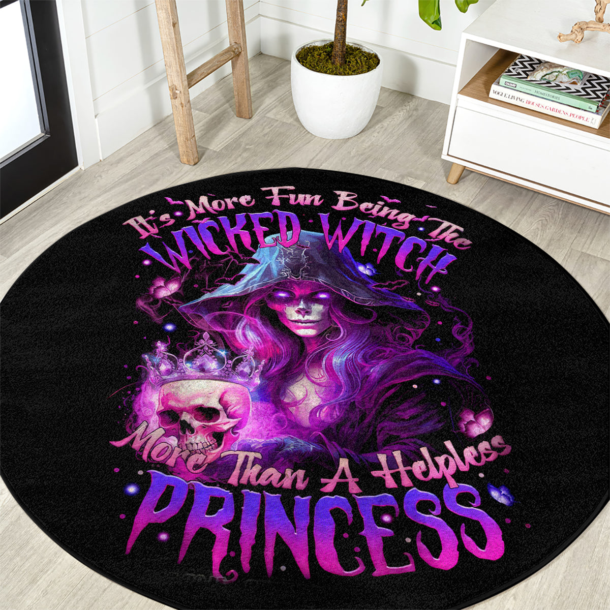witch-skull-round-carpet-its-more-fun-being-the-wicked-witch