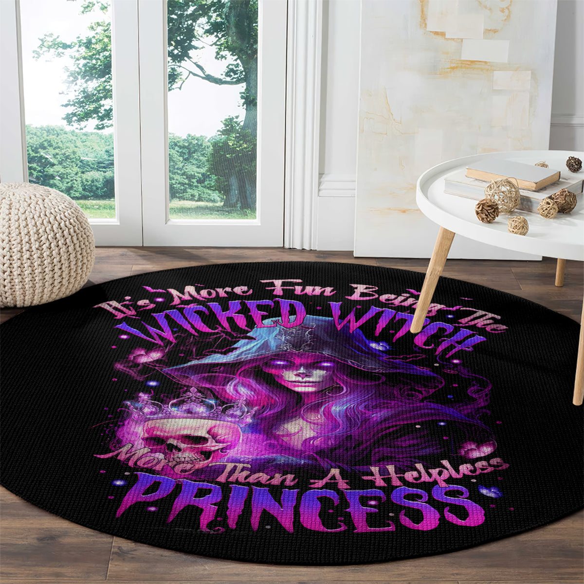 witch-skull-round-carpet-its-more-fun-being-the-wicked-witch