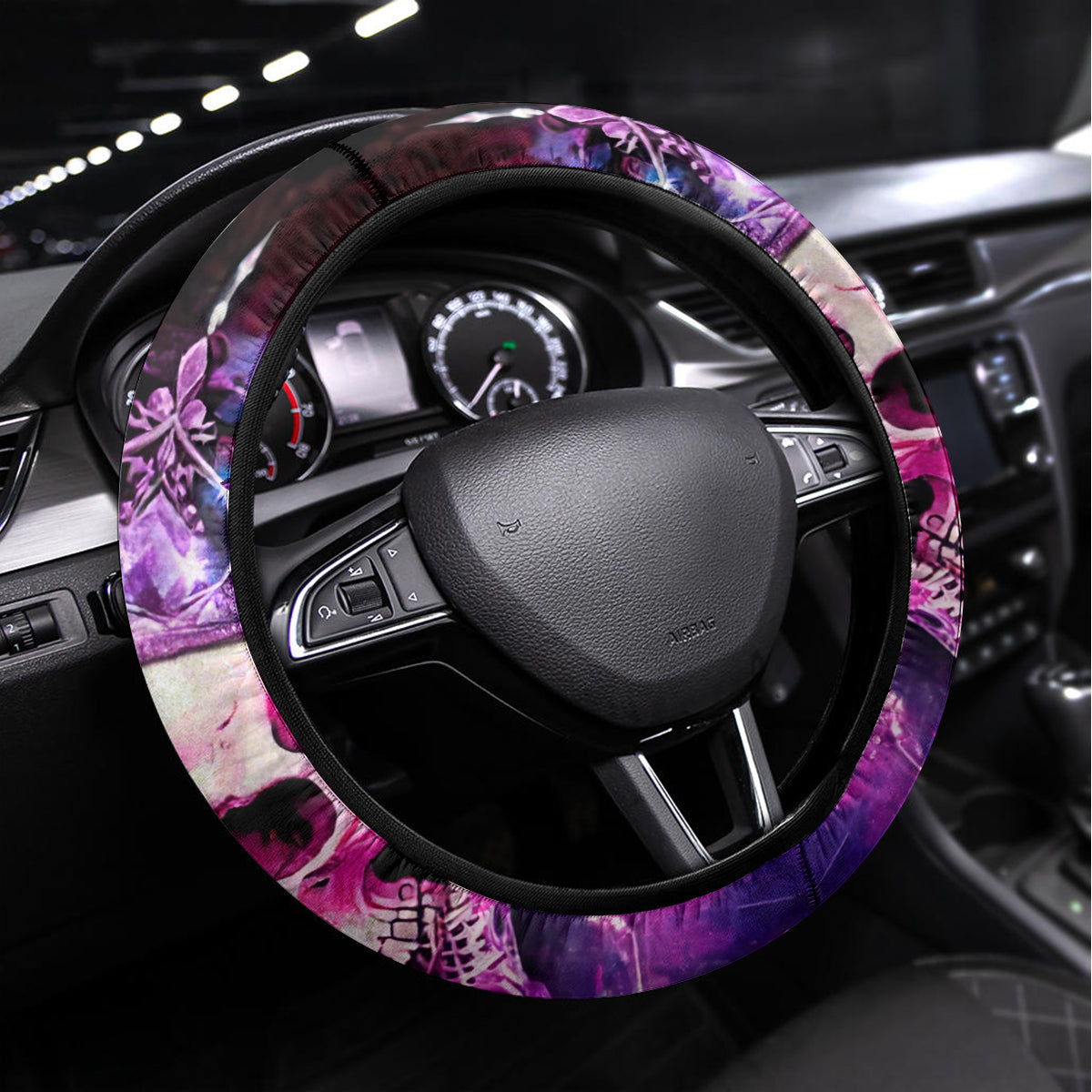 Witch Skull Steering Wheel Cover It's More Fun Being The Wicked Witch - Wonder Print Shop