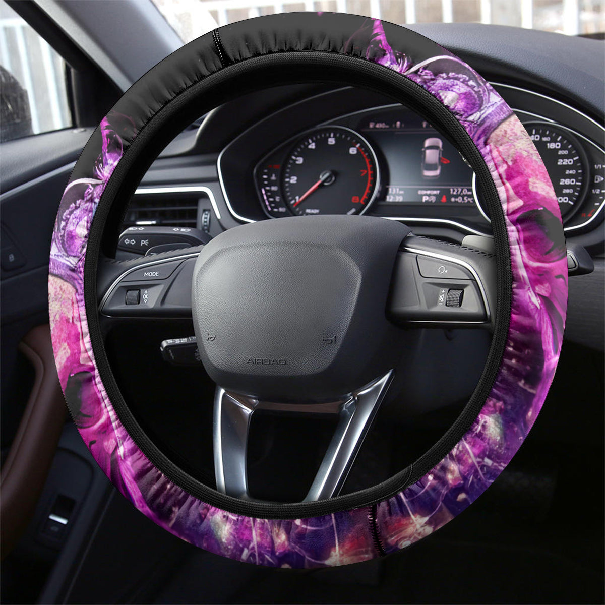 Witch Skull Steering Wheel Cover It's More Fun Being The Wicked Witch - Wonder Print Shop