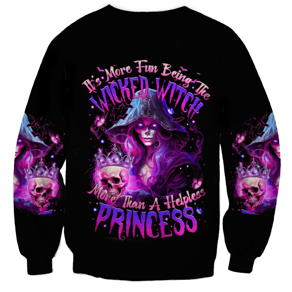 Witch Skull Sweatshirt It's More Fun Being The Wicked Witch - Wonder Print Shop