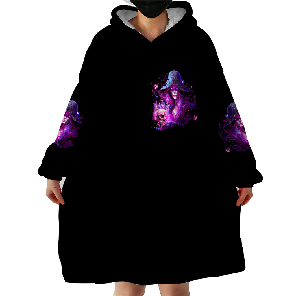 Witch Skull Wearable Blanket Hoodie It's More Fun Being The Wicked Witch - Wonder Print Shop