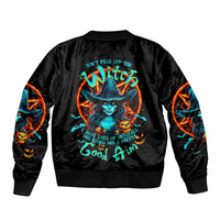 Witch Skull Bomber Jacket Don't Pss Off The Witch - Wonder Print Shop