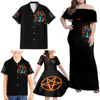 Witch Skull Family Matching Off Shoulder Maxi Dress and Hawaiian Shirt Don't Pss Off The Witch - Wonder Print Shop