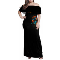 Witch Skull Family Matching Off Shoulder Maxi Dress and Hawaiian Shirt Don't Pss Off The Witch - Wonder Print Shop