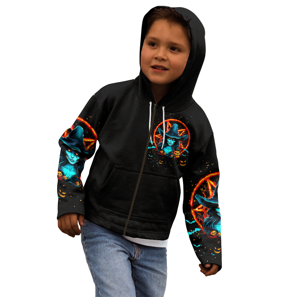 Witch Skull Kid Hoodie Don't Pss Off The Witch - Wonder Print Shop