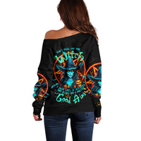 Witch Skull Off Shoulder Sweater Don't Pss Off The Witch - Wonder Print Shop