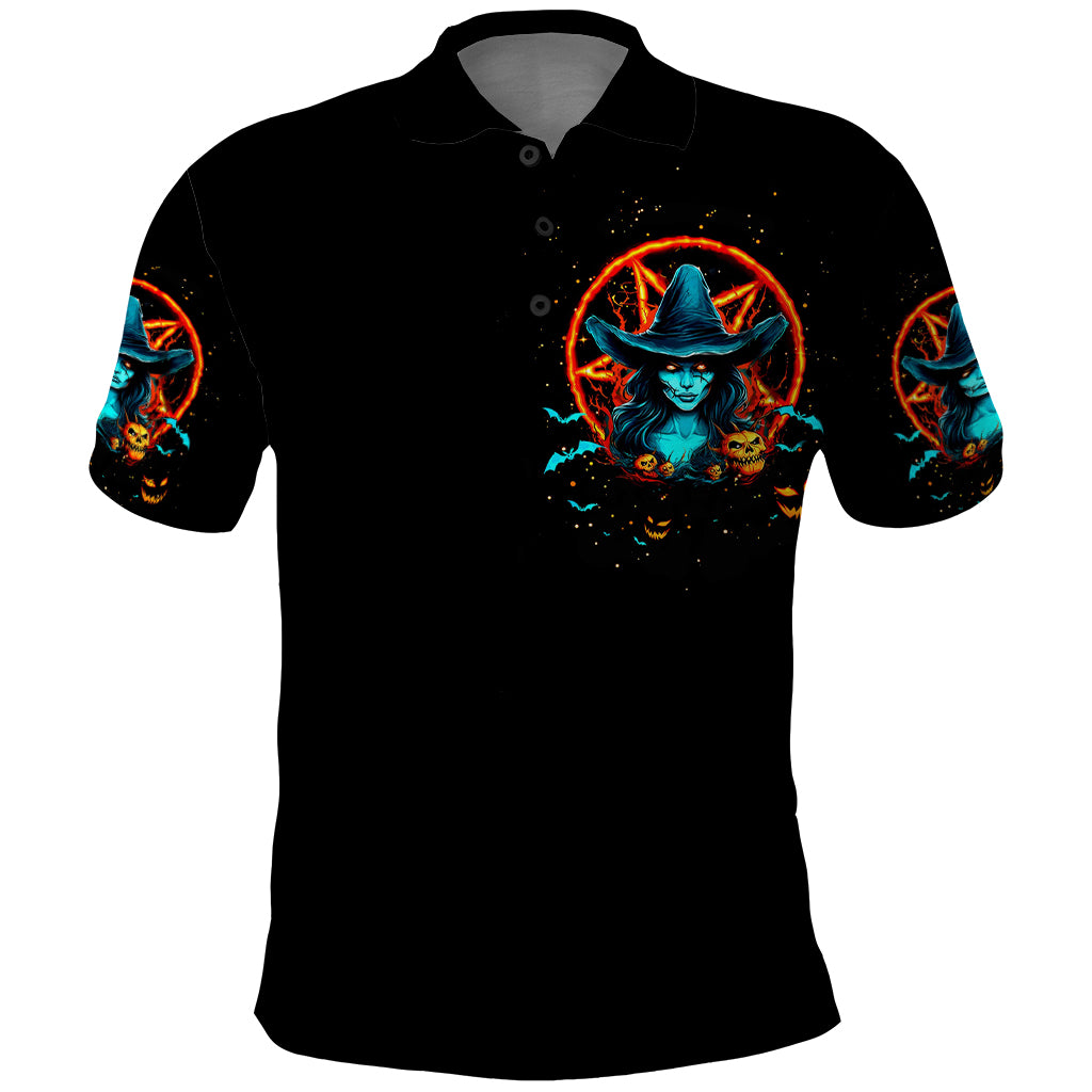 Witch Skull Polo Shirt Don't Pss Off The Witch - Wonder Print Shop
