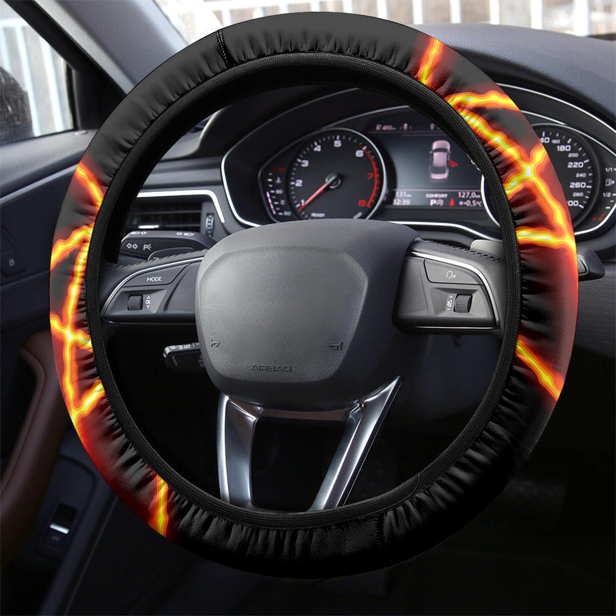 Witch Skull Steering Wheel Cover Don't Pss Off The Witch - Wonder Print Shop