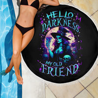 Witch Skull Beach Blanket Hello Darkness My Old Friend - Wonder Print Shop