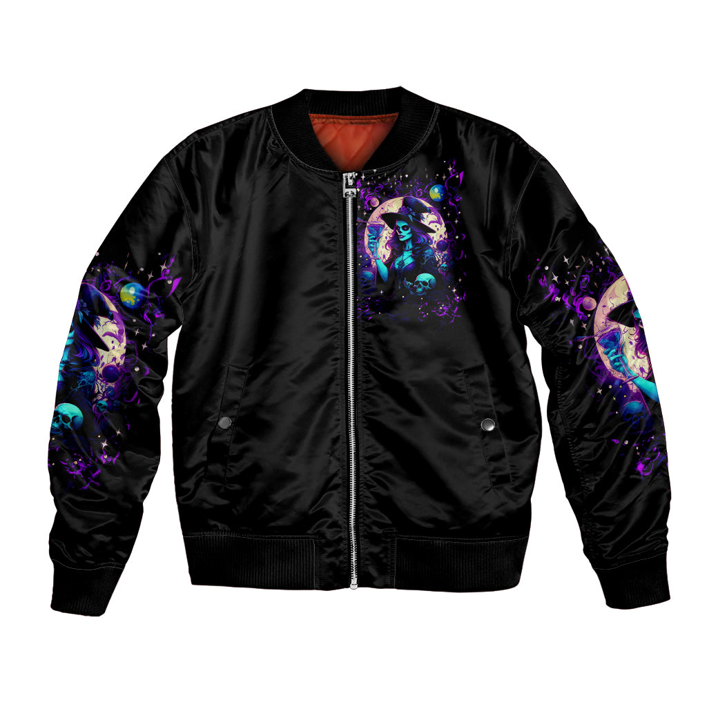 Witch Skull Bomber Jacket Hello Darkness My Old Friend - Wonder Print Shop