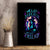 Witch Skull Canvas Wall Art Hello Darkness My Old Friend - Wonder Print Shop
