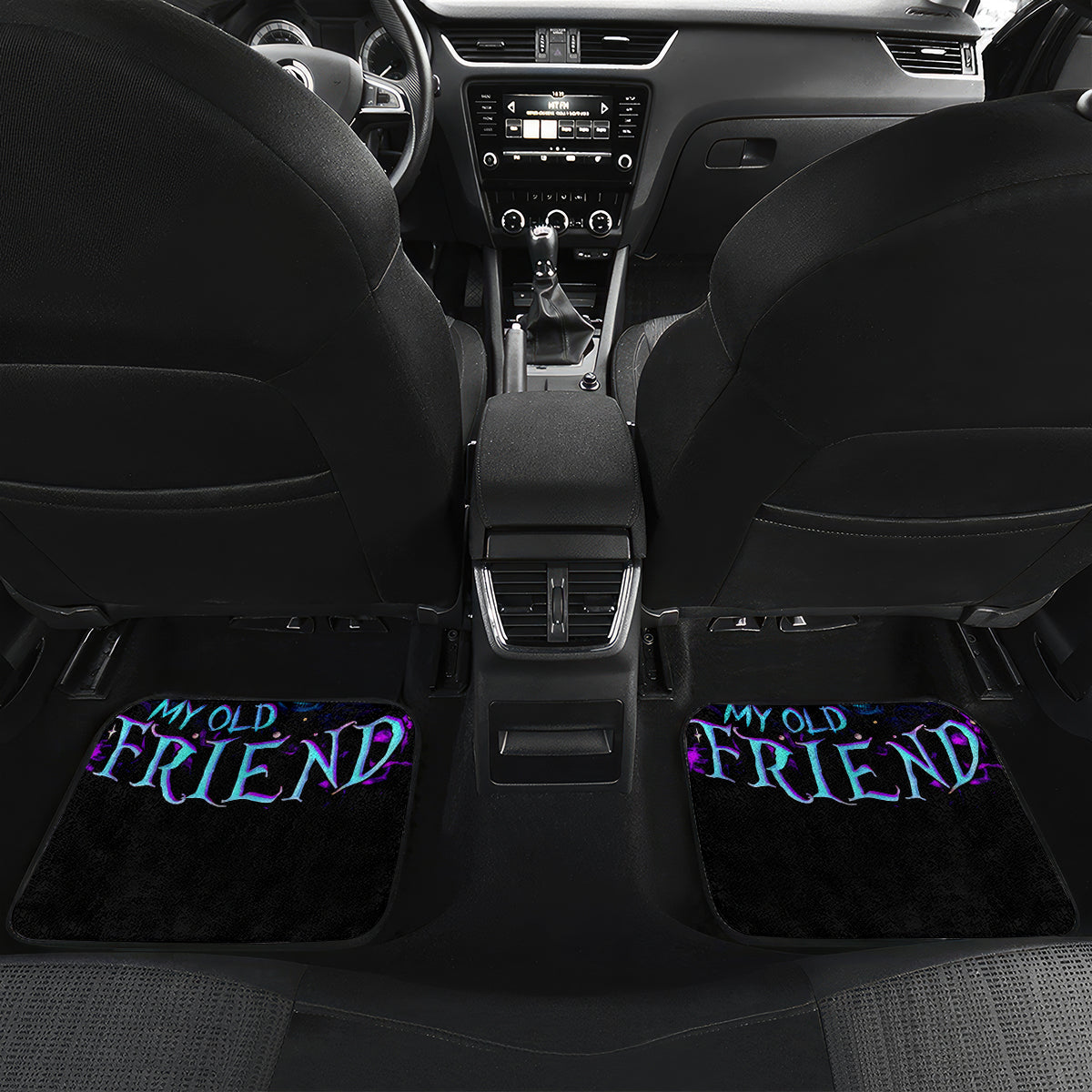 Witch Skull Car Mats Hello Darkness My Old Friend - Wonder Print Shop