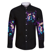 Witch Skull Family Matching Long Sleeve Bodycon Dress and Hawaiian Shirt Hello Darkness My Old Friend - Wonder Print Shop