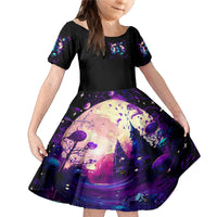 Witch Skull Family Matching Mermaid Dress and Hawaiian Shirt Hello Darkness My Old Friend - Wonder Print Shop