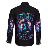 Witch Skull Family Matching Off Shoulder Maxi Dress and Hawaiian Shirt Hello Darkness My Old Friend - Wonder Print Shop