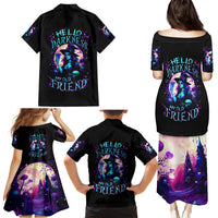 Witch Skull Family Matching Puletasi Dress and Hawaiian Shirt Hello Darkness My Old Friend - Wonder Print Shop