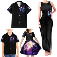 Witch Skull Family Matching Tank Maxi Dress and Hawaiian Shirt Hello Darkness My Old Friend - Wonder Print Shop