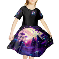 Witch Skull Kid Short Sleeve Dress Hello Darkness My Old Friend - Wonder Print Shop