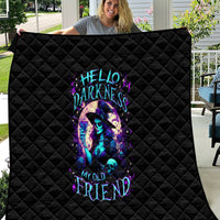 Witch Skull Quilt Hello Darkness My Old Friend - Wonder Print Shop