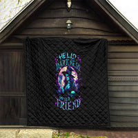 Witch Skull Quilt Hello Darkness My Old Friend - Wonder Print Shop