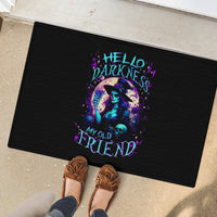 Witch Skull Rubber Doormat Hello Darkness My Old Friend - Wonder Print Shop