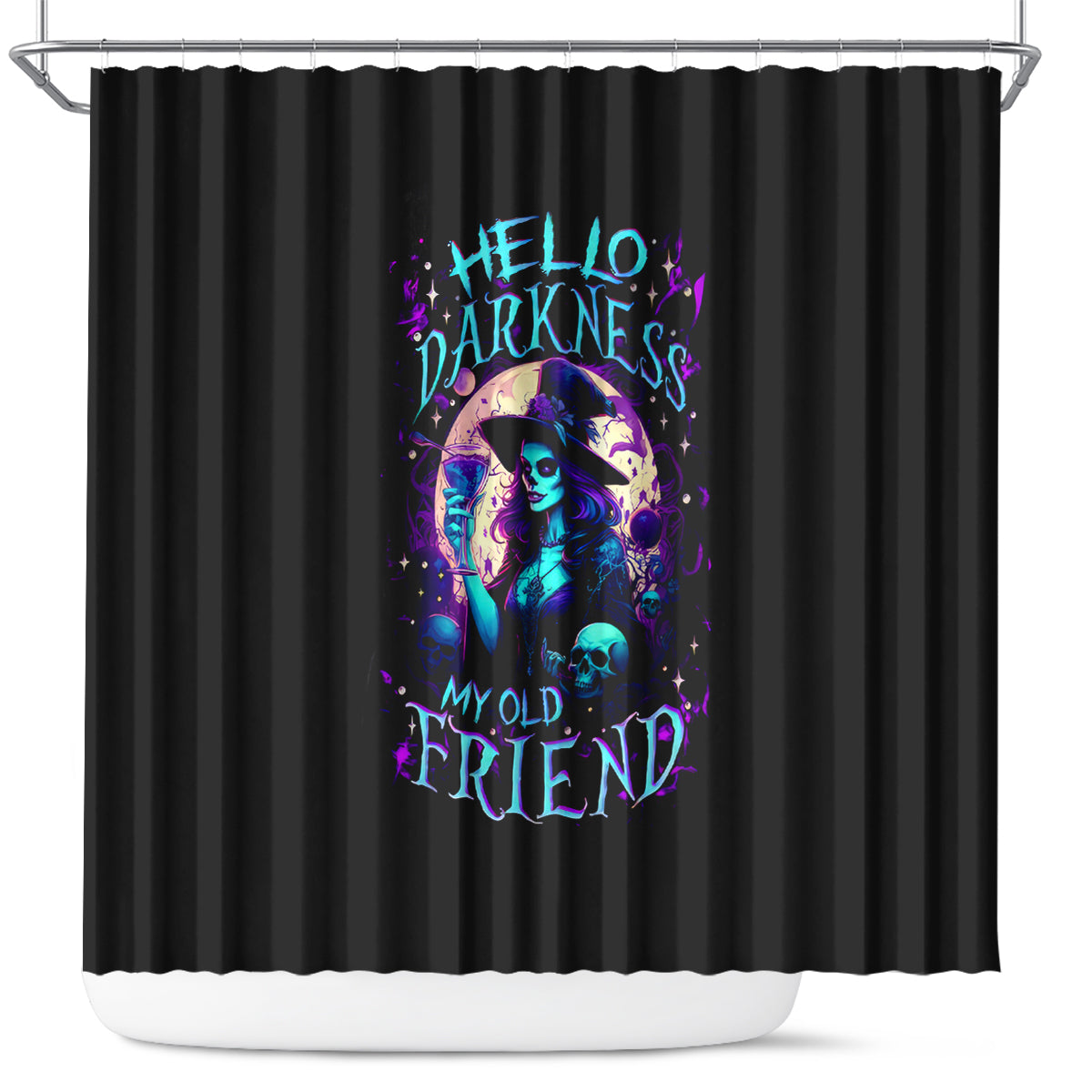 witch-skull-shower-curtain-hello-darkness-my-old-friend