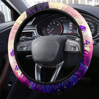Witch Skull Steering Wheel Cover Hello Darkness My Old Friend - Wonder Print Shop