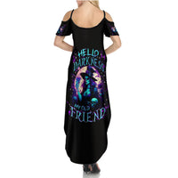 Witch Skull Summer Maxi Dress Hello Darkness My Old Friend - Wonder Print Shop