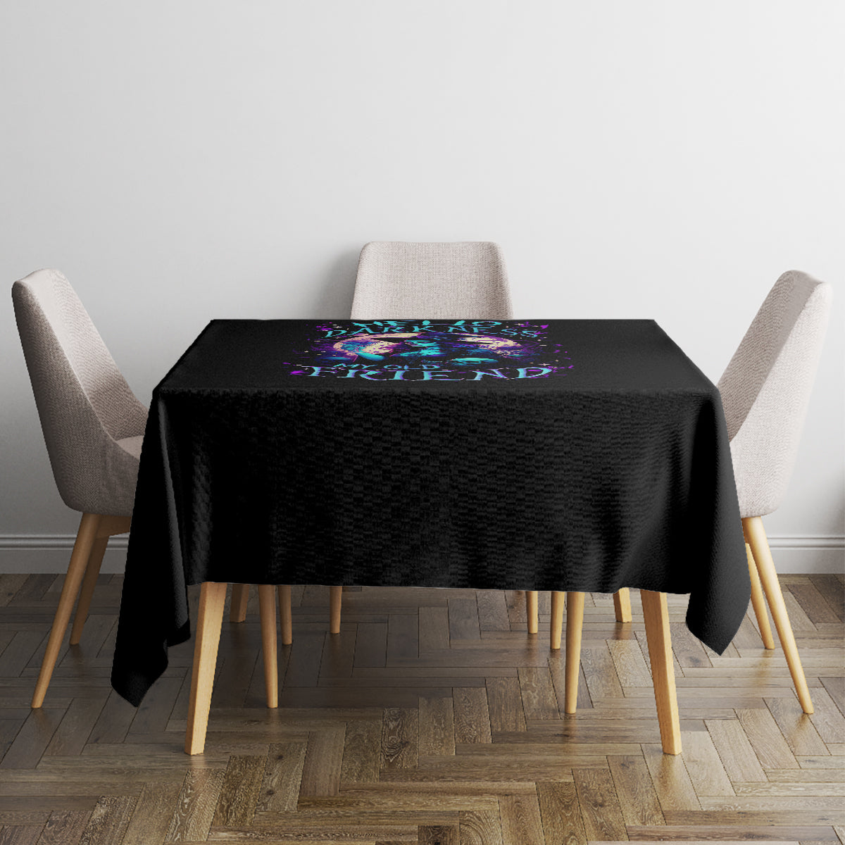 Witch Skull Tablecloth Hello Darkness My Old Friend - Wonder Print Shop