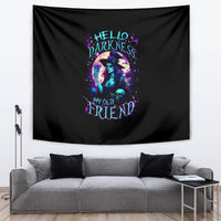 Witch Skull Tapestry Hello Darkness My Old Friend - Wonder Print Shop