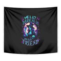 Witch Skull Tapestry Hello Darkness My Old Friend - Wonder Print Shop