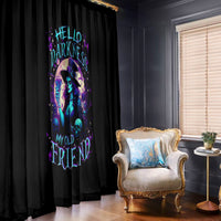 Witch Skull Window Curtain Hello Darkness My Old Friend - Wonder Print Shop