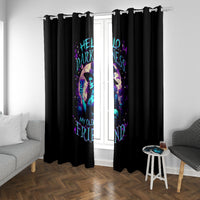 Witch Skull Window Curtain Hello Darkness My Old Friend - Wonder Print Shop