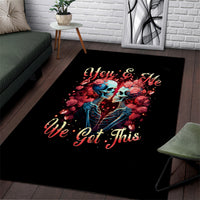 Couple Skull Area Rug You & Me We Got This - Wonder Print Shop